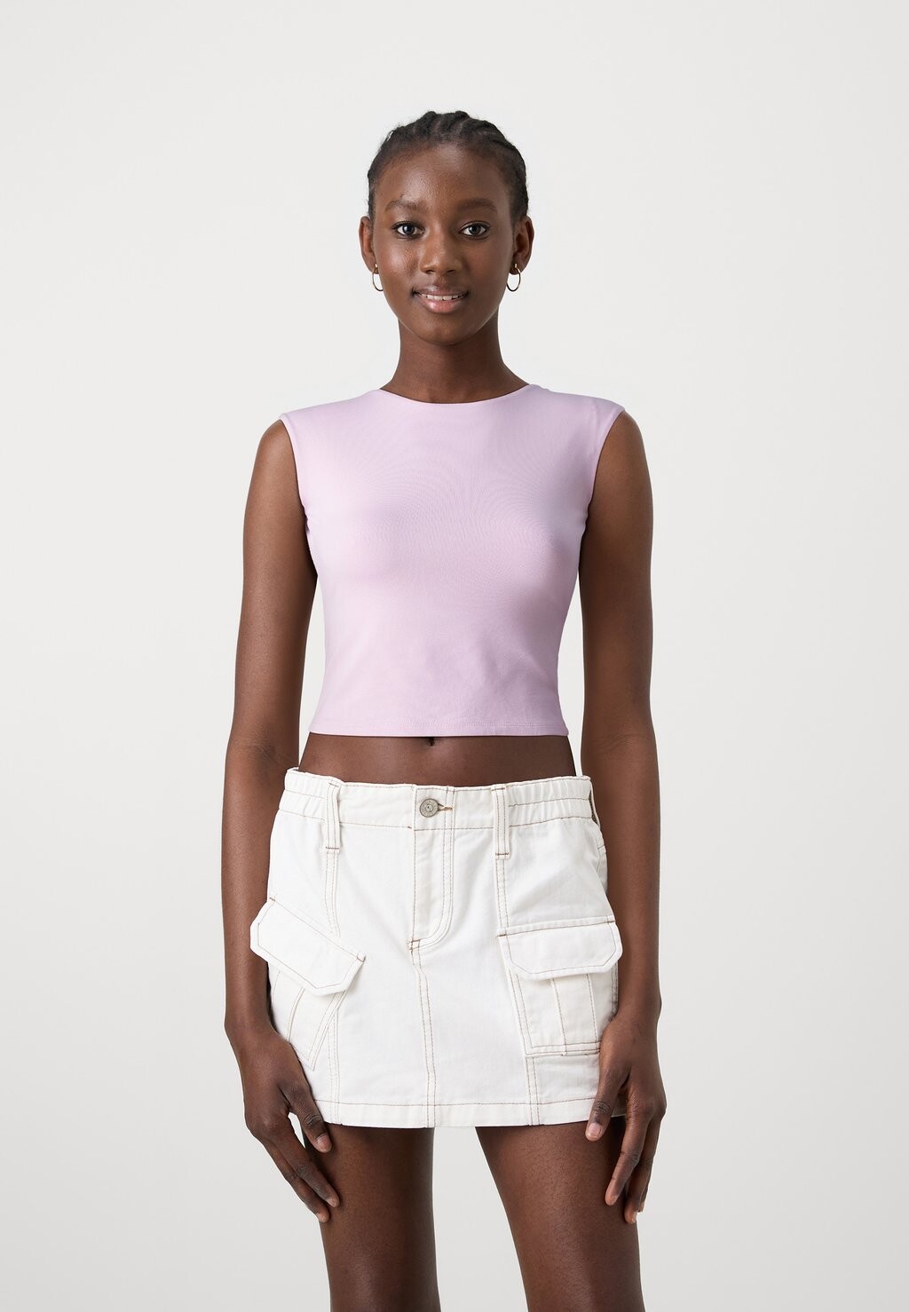 

Принт на футболке SOFT TOUCH OPEN BACK Gina Tricot, светло-розовый