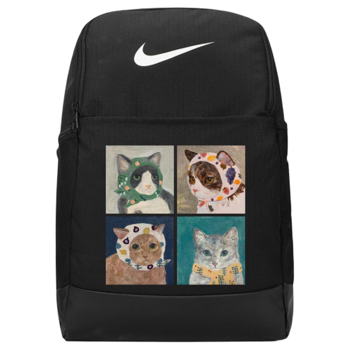 

Nike Тканевый рюкзак обычный женский черный, Oil painting cats