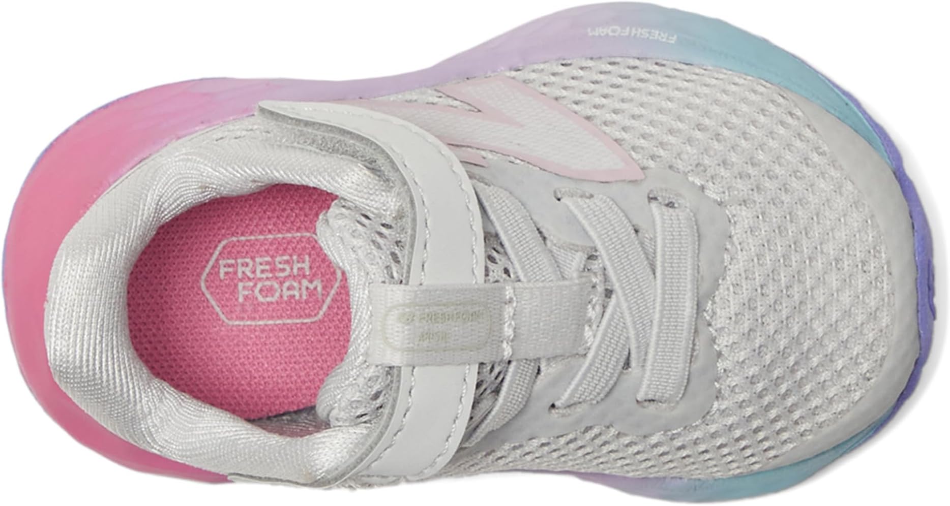 Кроссовки New Balance Kids Fresh Foam Arishi v4 Bungee, цвет Grey Matter/Mid Century Pink/Lilac Glow — фото 2
