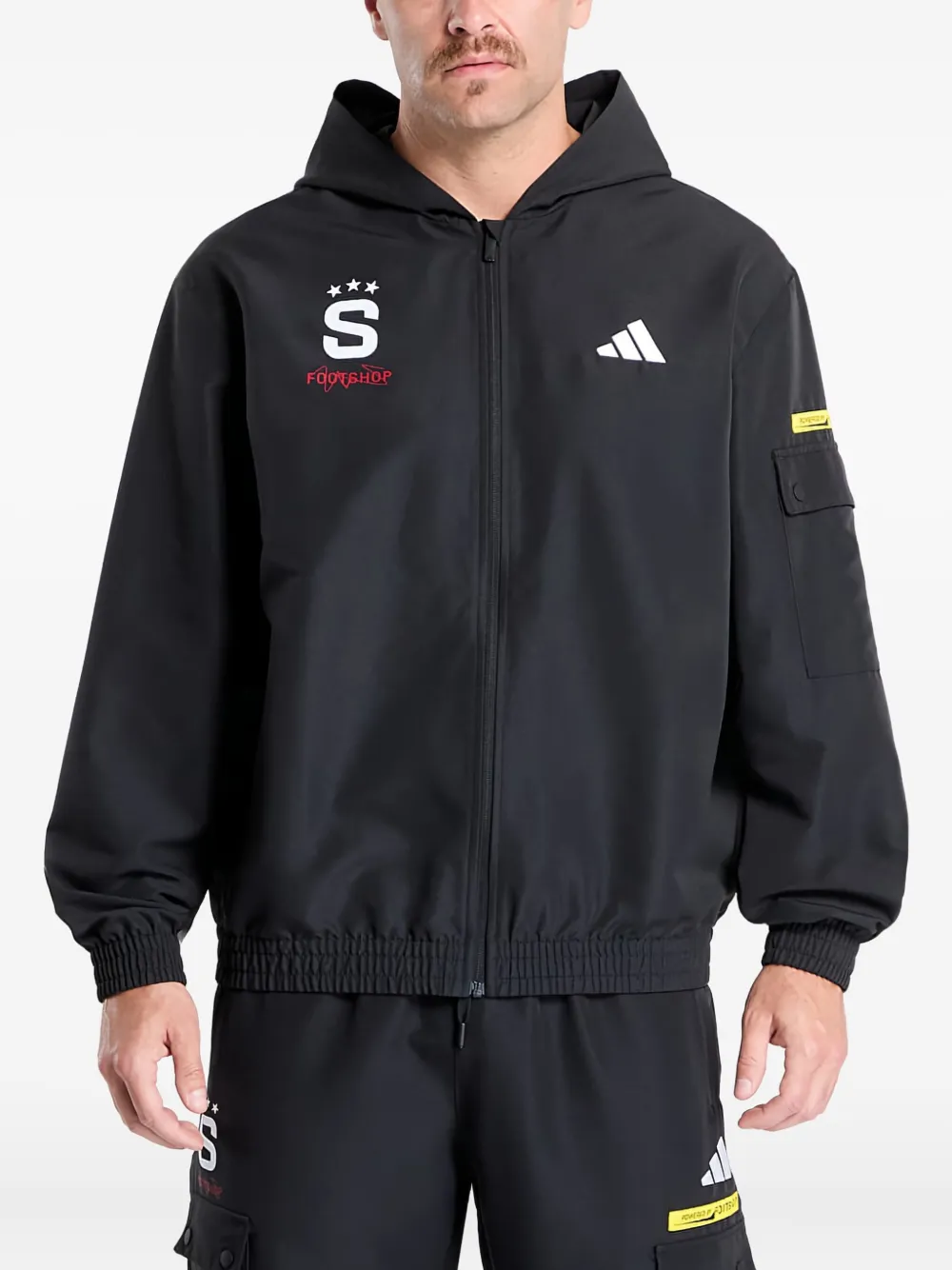 Куртка с логотипом из коллаборации с Footshop x Sparta Adidas, черный