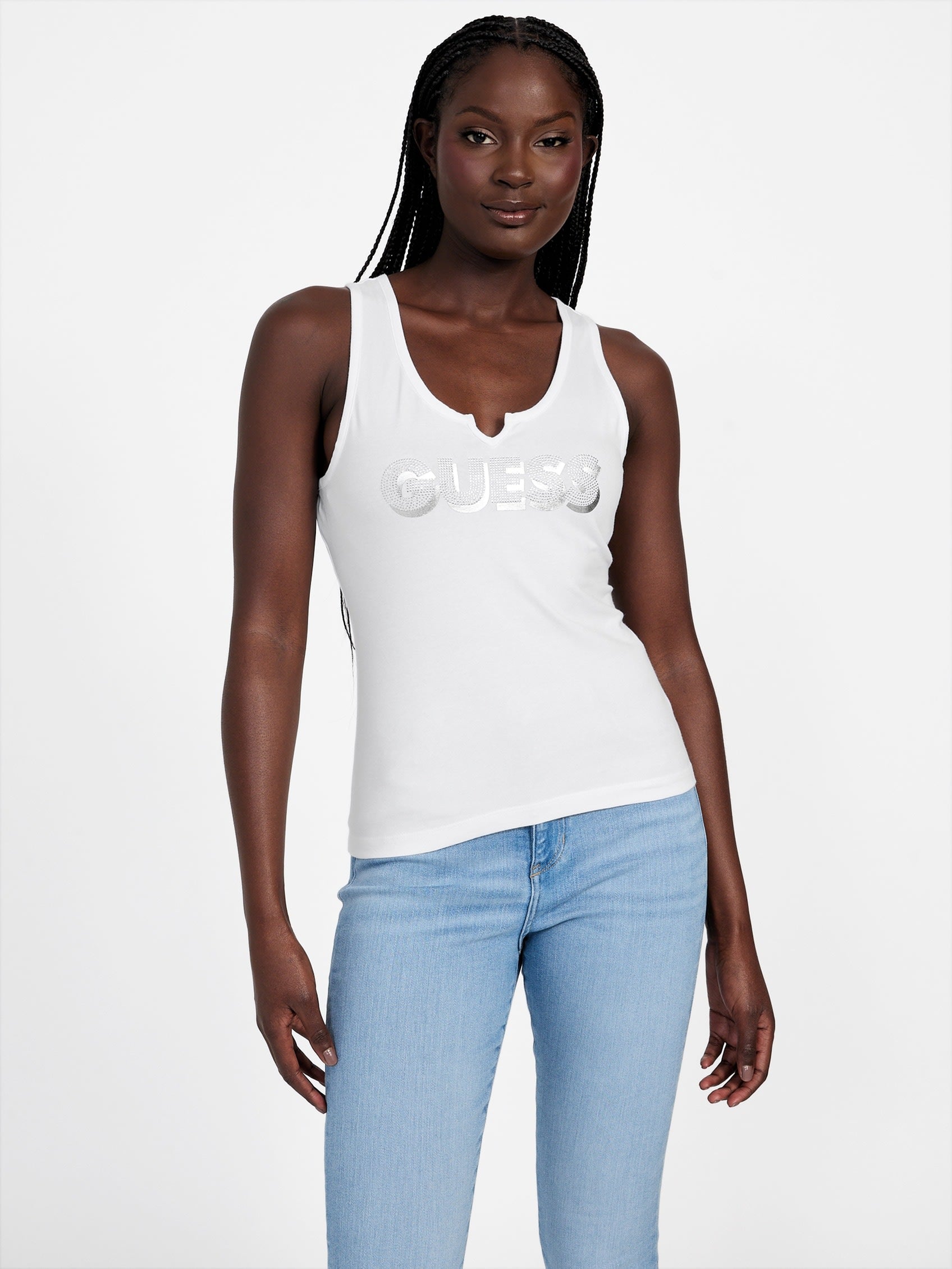 

Eco Nisey Logo Майка Guess Factory, цвет pure white