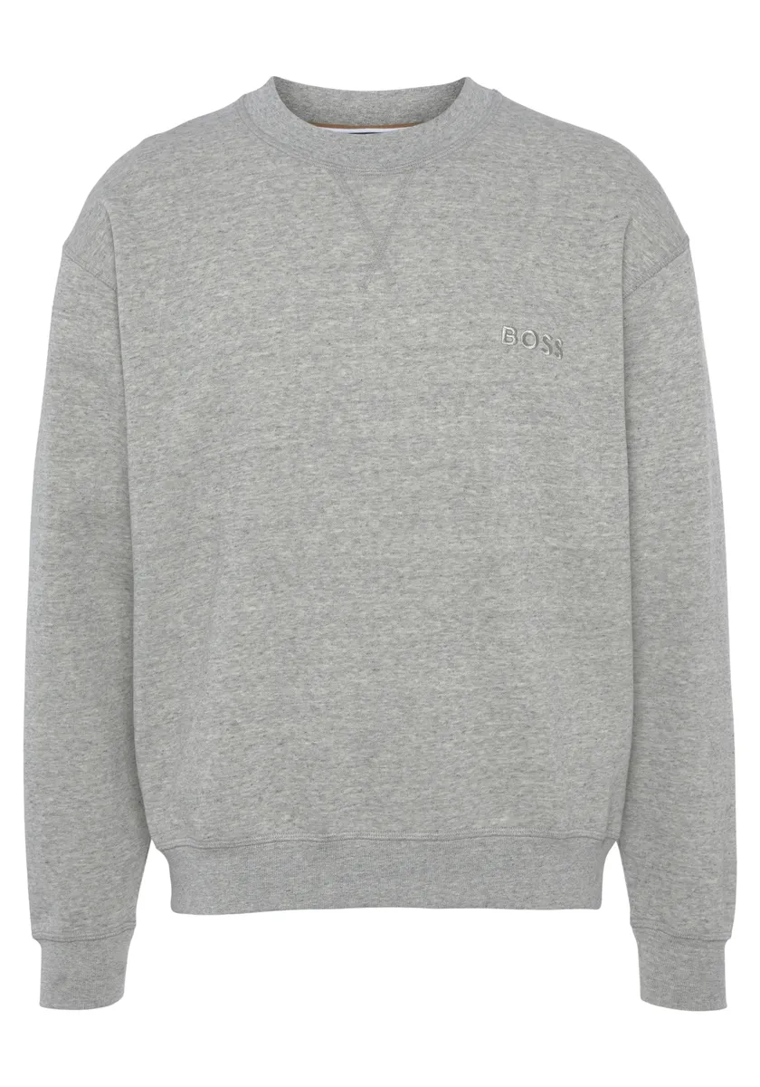 

Толстовка BOSS "Cozy Sweatshirt" с вышитым логотипом, серый