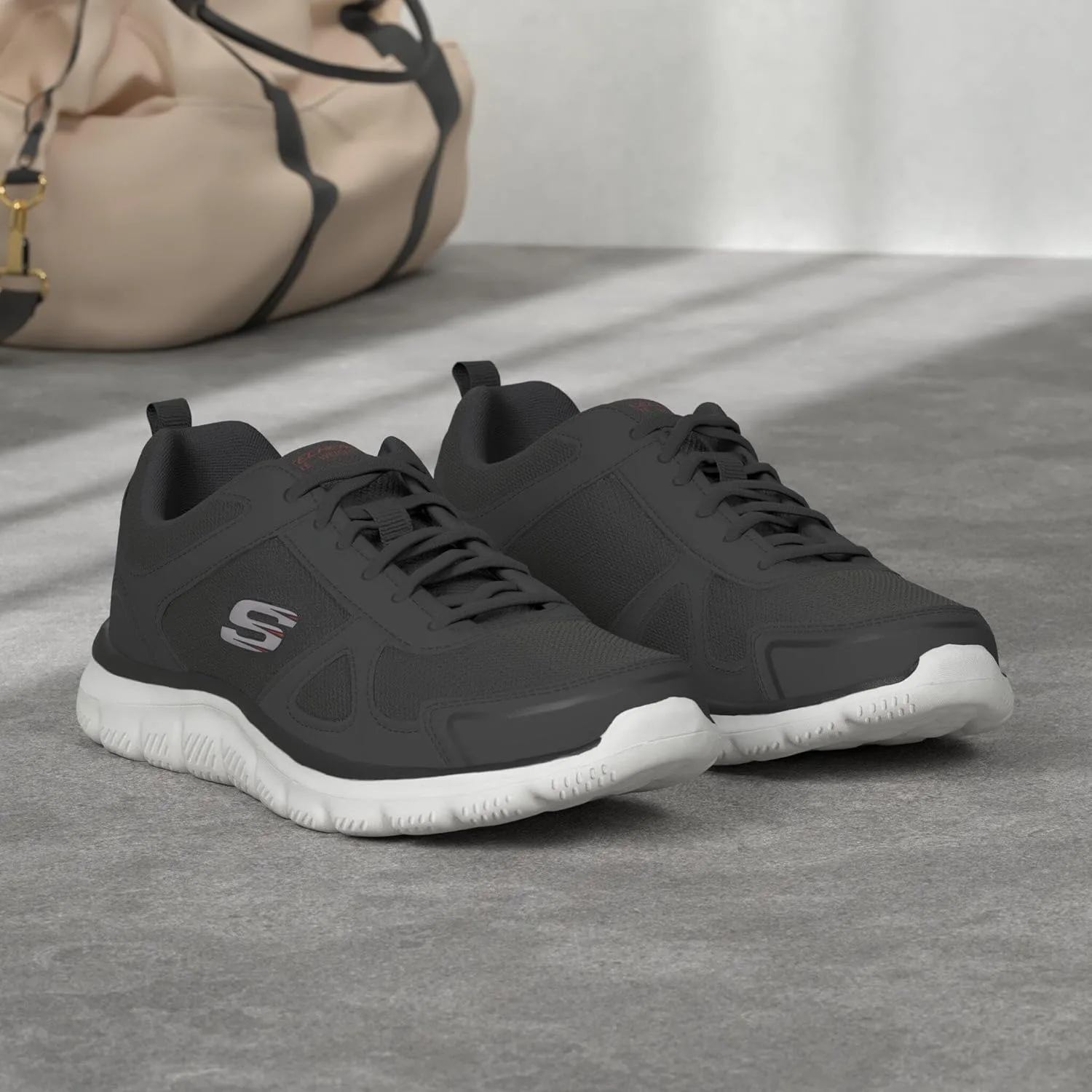 Мужские кроссовки Skechers Track-Scloric 52631-bbk, черный/красный — фото 2