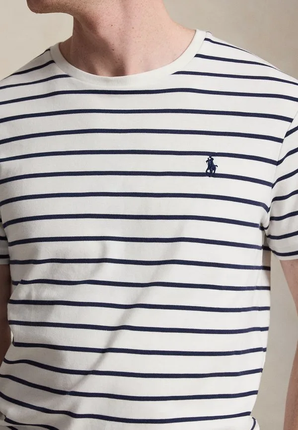 Футболка из мягкого хлопка приталенного кроя с принтом. Polo Ralph Lauren, White/Refined Navy — фото 4