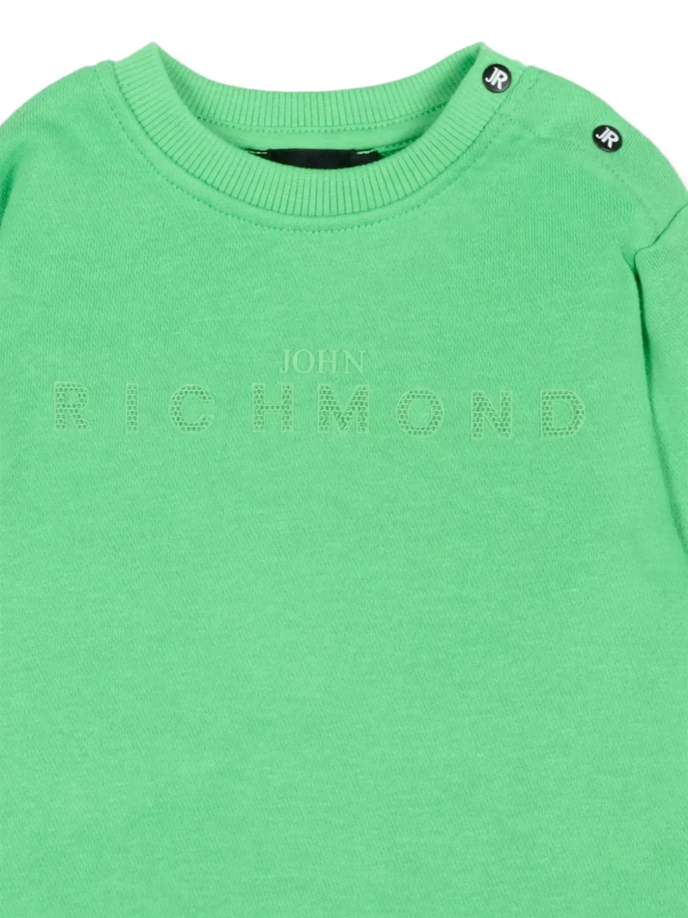 Толстовка с тисненым логотипом John Richmond Junior, зеленый — фото 3