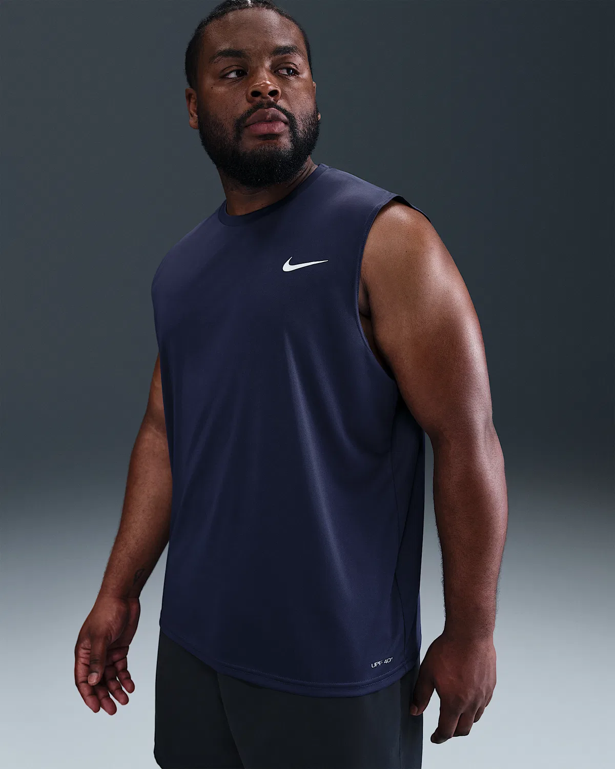 Мужской топ без рукавов (Big & Tall) Nike Swim Hydroguard Essential, Midnight Navy