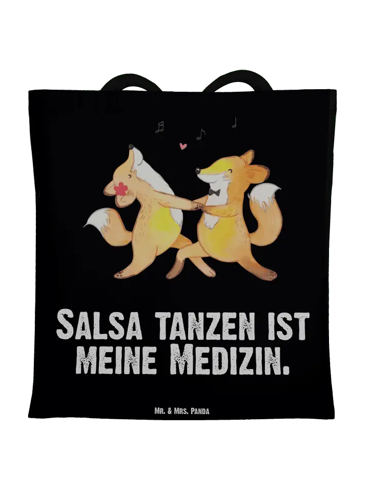 

Сумка для переноски Mr & Mrs Panda Füchse Salsa tanzen, черный