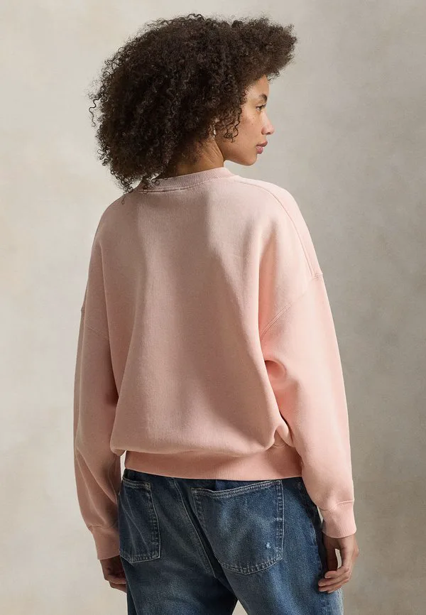 Флисовая толстовка с круглым вырезом Polo Ralph Lauren, Pink Sand — фото 3