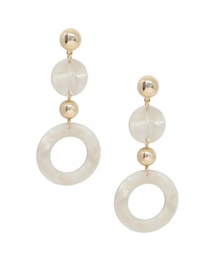 

Круглые серьги-подвески из смолы с мягким фокусом ETTIKA