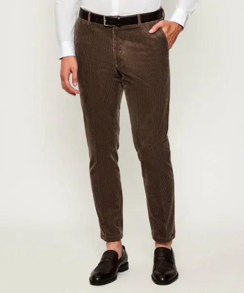 

Вельветовые брюки Denz Slim fit Oscar Jacobson, коричневый