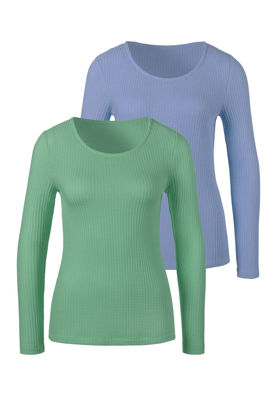 

Рубашка LASCANA, цвет Light blue/Green