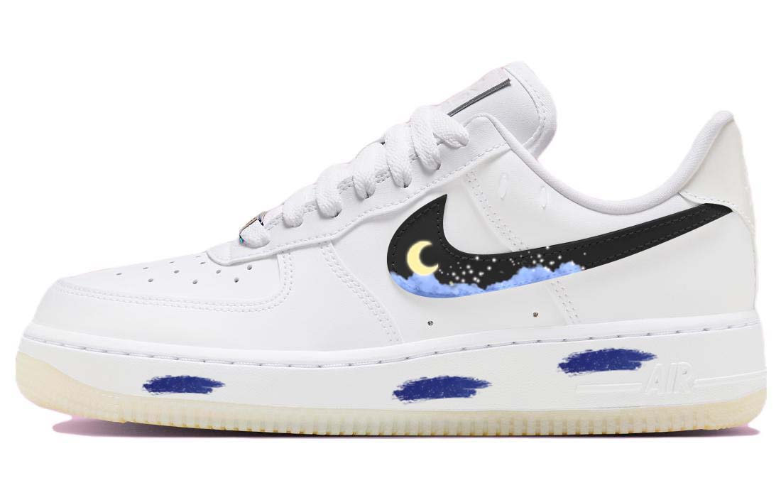 

Кроссовки Nike Air Force 1 Skateboard Shoes Women's Low-Top White Blue, Белый, Кроссовки Nike Air Force 1 Skateboard Shoes Women's Low-Top White Blue