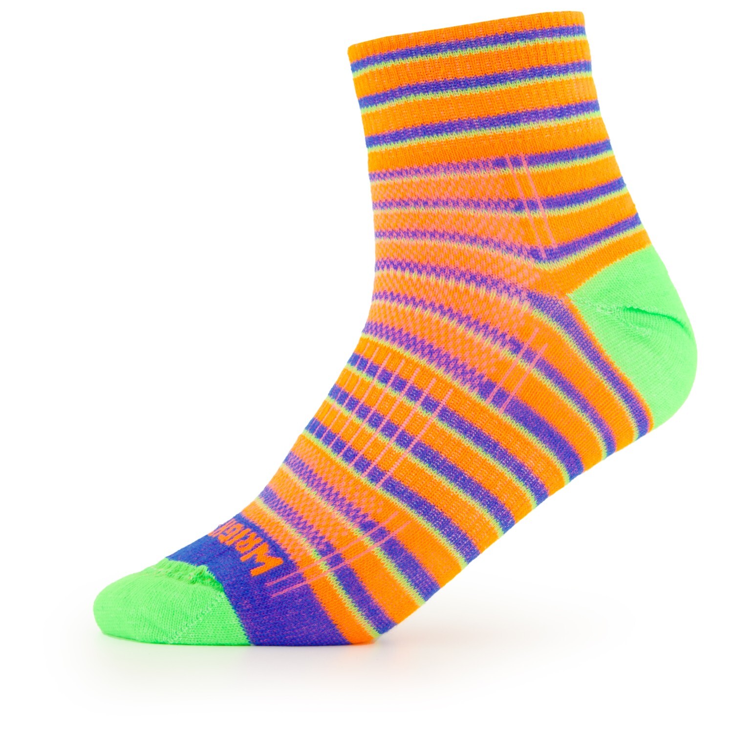 

Походные носки Wrightsock Coolmesh II Quarter, цвет Orange/Blue/Green