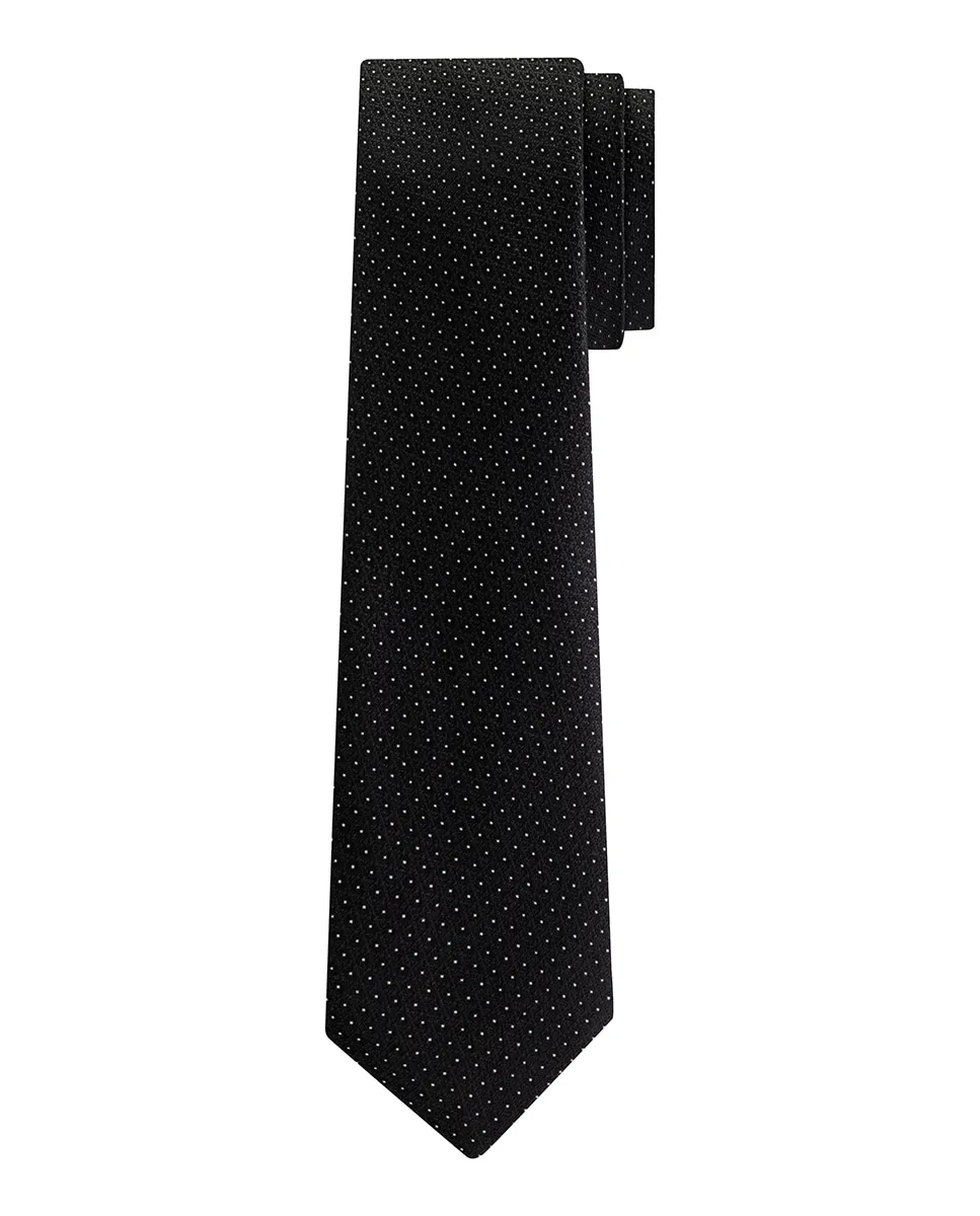 

Мужской шелковый галстук с микроузором Calvin Klein, черный