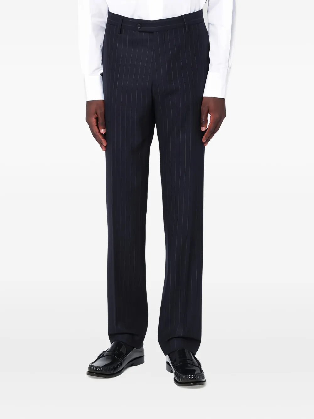 

Однобортный костюм в полоску Tagliatore, синий