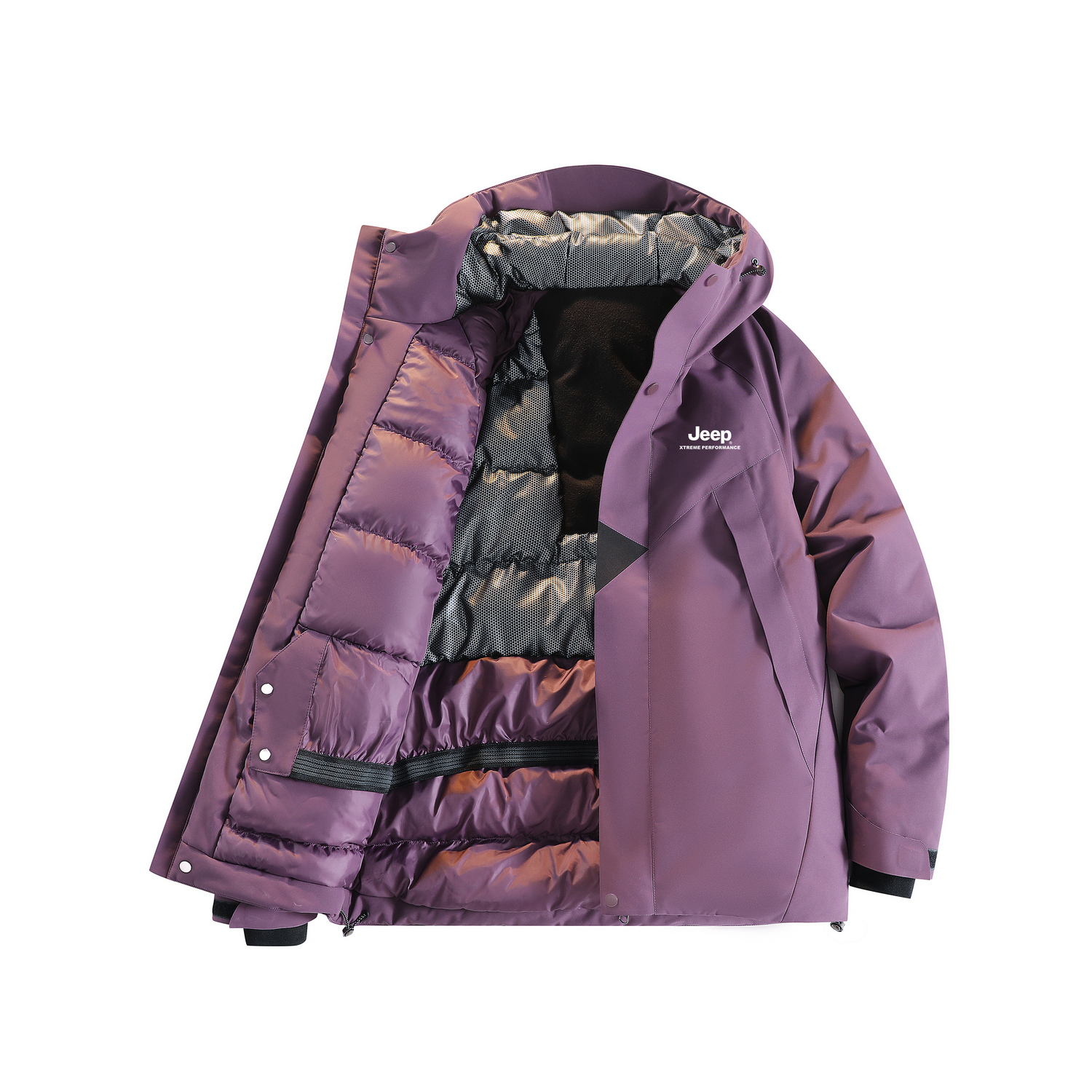 

Пуховик Unisex Hooded Thickened Puffer Jacket Jeep, twiсветло-фиолетовый