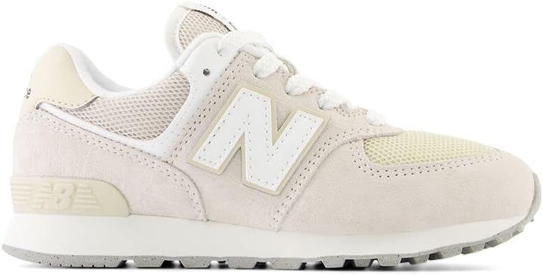 Кроссовки New Balance Kids 574 V1 Familiar Ground на шнуровке, Moonbeam/Bone — фото 3