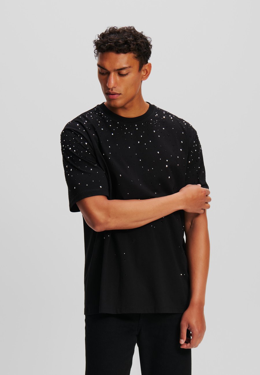 

Футболка KARL LAGERFELD RHINESTONE RELAXED, Black