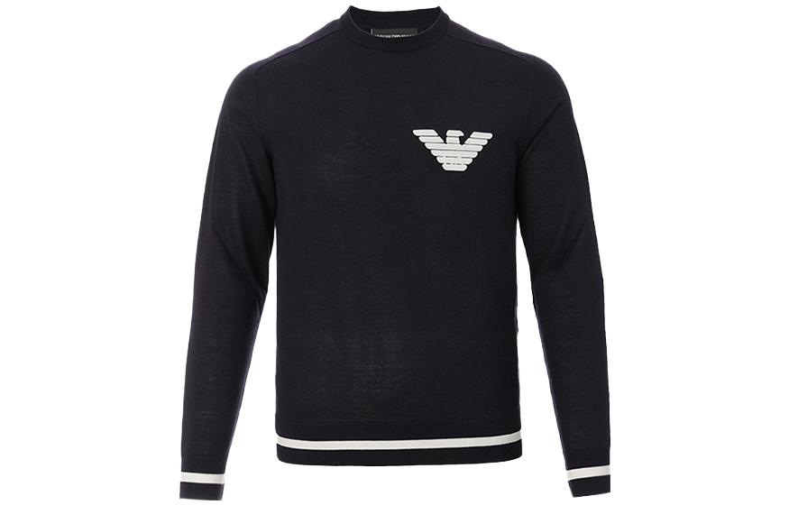 

EMPORIO ARMANI Свитер мужской черный с круглым вырезом Moderate Others