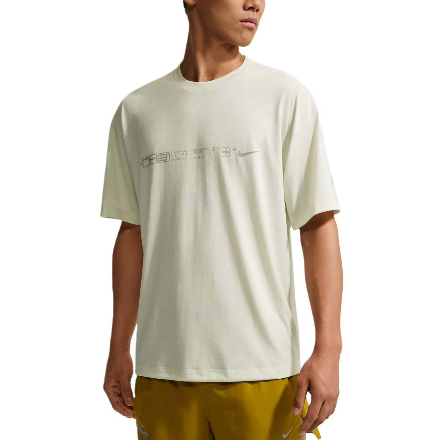 Футболка беговая Dri Fit мужская Sea Glass/Red Quartz Moderate Nike