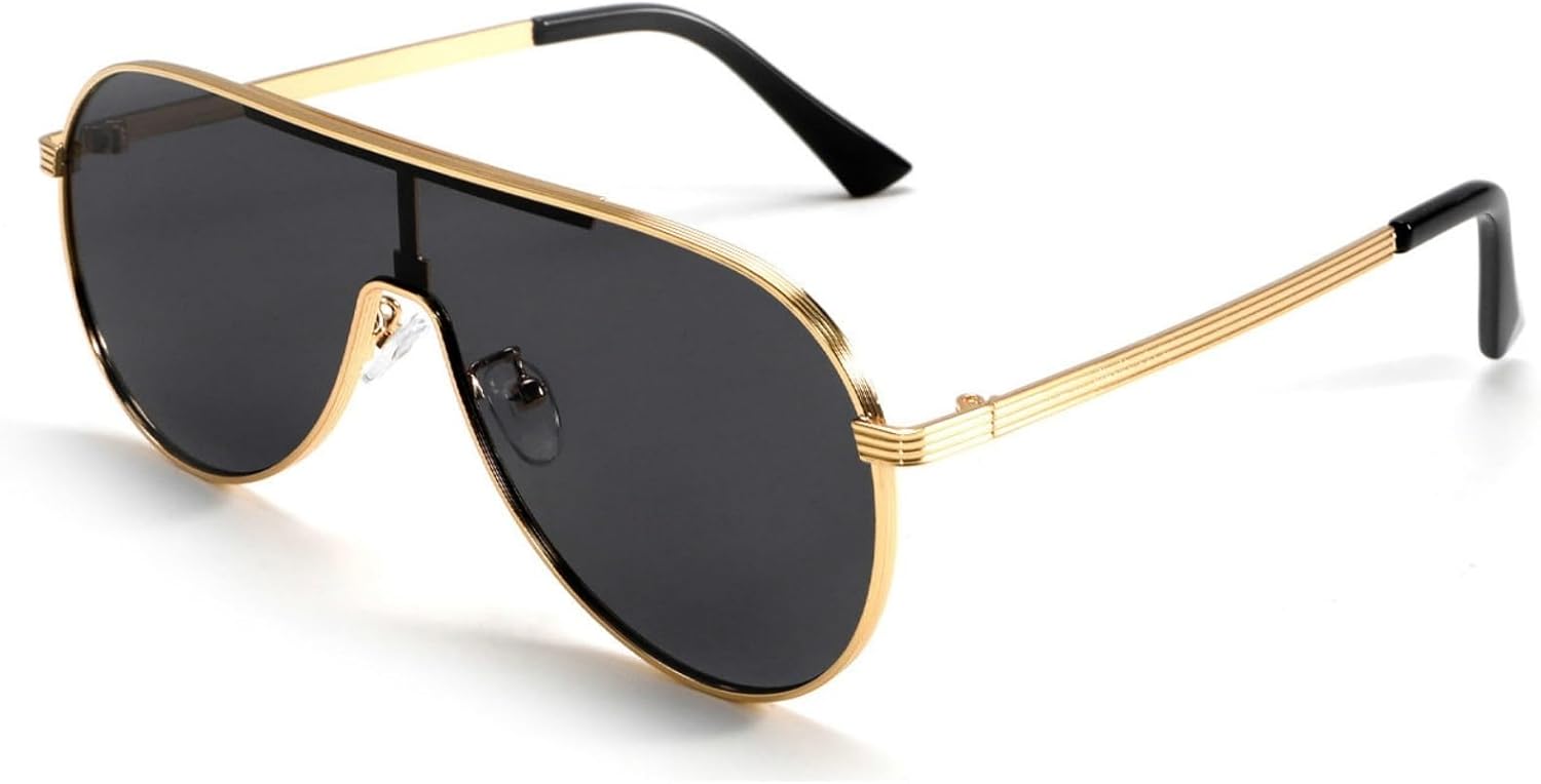 

Willochra Модные большие солнцезащитные очки-пилот для женщин, ретро-очки с плоской верхней частью, солнцезащитные очки-щиток для мужчин, винтажные черные очки UV400, C2