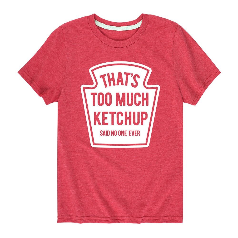 

Футболка с рисунком Too Much Ketchup для мальчиков 8–20 лет Licensed Character, красный