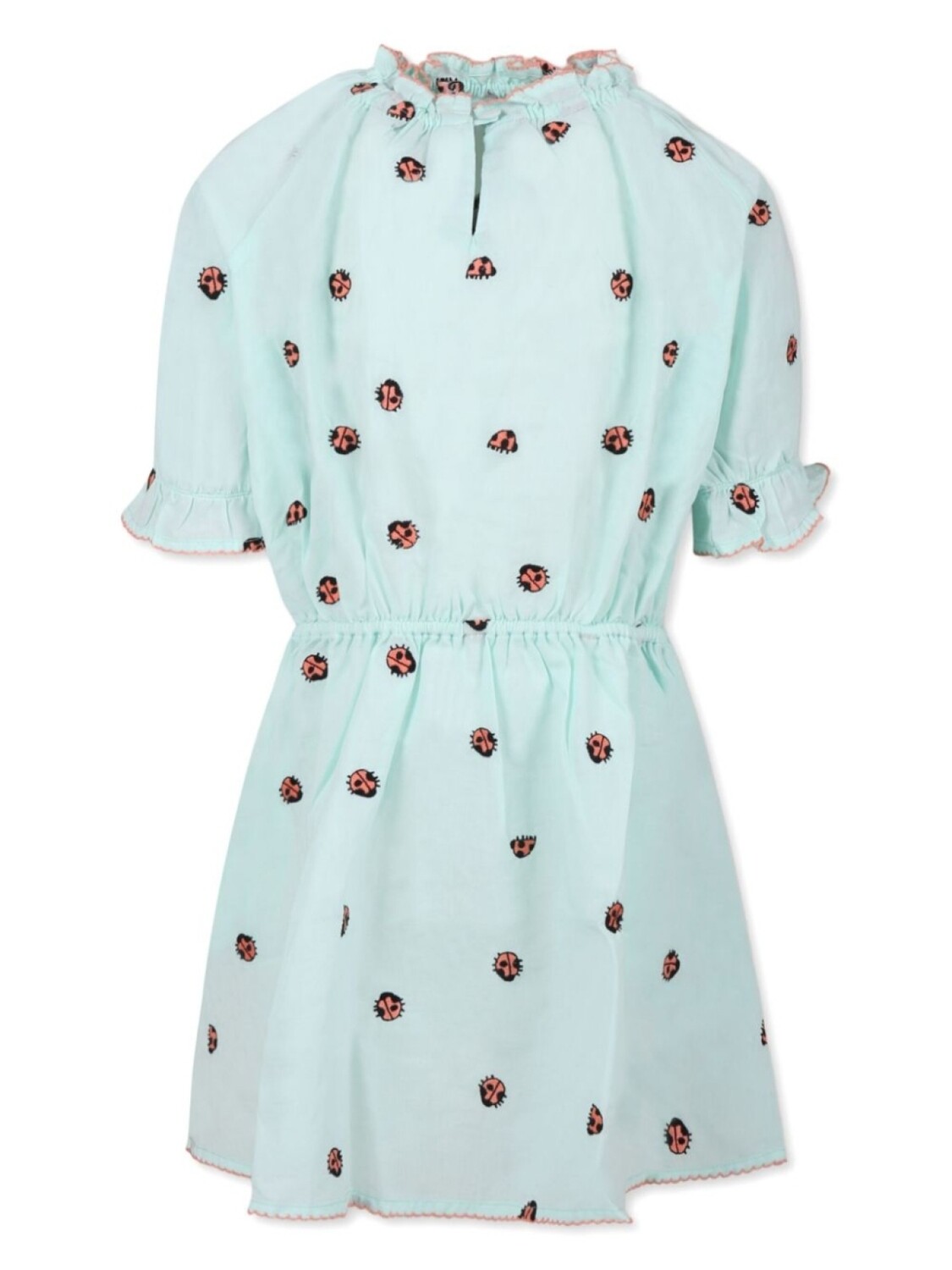 

Платье с вышивкой божьей коровки Stella McCartney Kids, зеленый