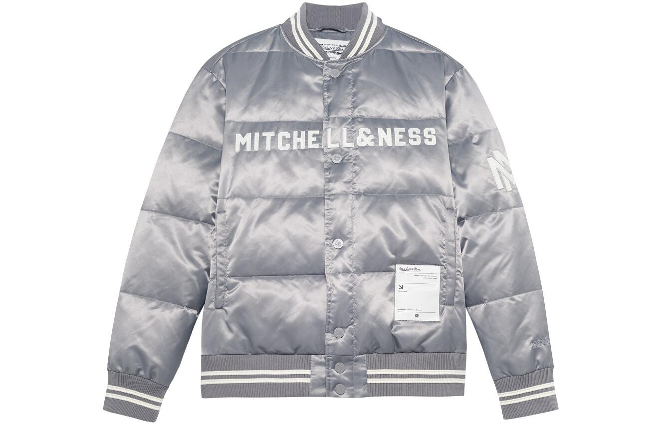

Пуховик унисекс серый Mitchell Ness