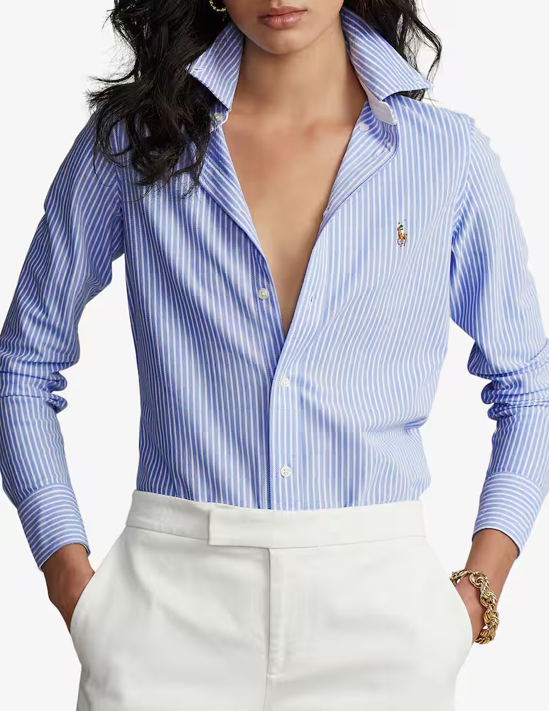 

Рубашка Хайди с длинными рукавами Polo Ralph Lauren, цвет Harbor Island Blue,White