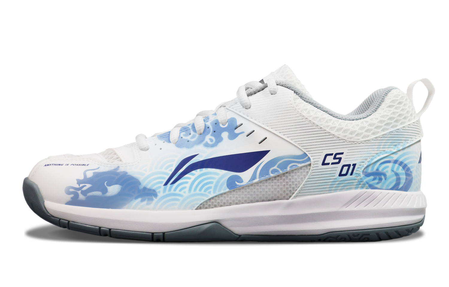 

Легкие маломерные бадминтонные кроссовки unisex с устойчивостью к истиранию и эффектом отскока LINING, белый