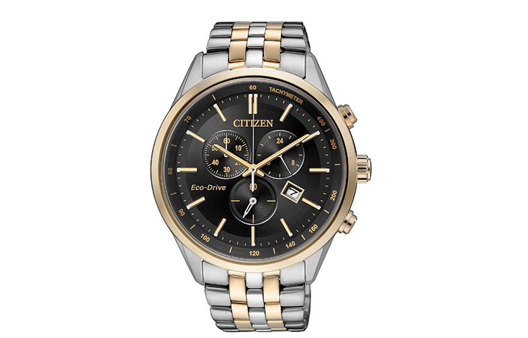 

CITIZEN Часы Ecology Drive Collection Solar Quartz Movement Stainless Steel Strap Watch Men's Watch Black Dial, Black
