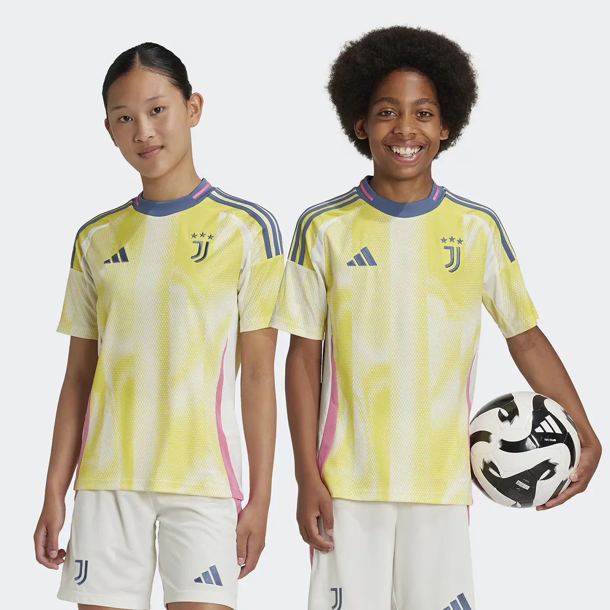 

Детская 2-я экипировка ФК Ювентус 2024-2025 Футболка Adidas, жёлтый