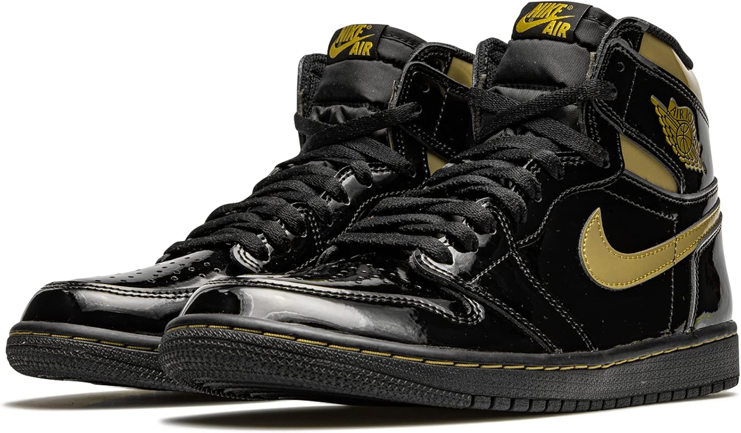 

Мужские кроссовки Nike Air Jordan 1 Retro High OG, Black Gold Metallic