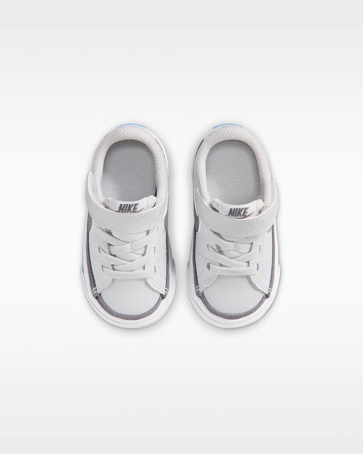 Детские кроссовки Nike Court Legacy, Off White/Crystal Blue/White/Pencil Point — фото 4