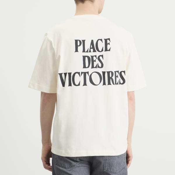 Футболка свободного кроя с коротким рукавом ADC Ami Paris, Blanc Creme — фото 3