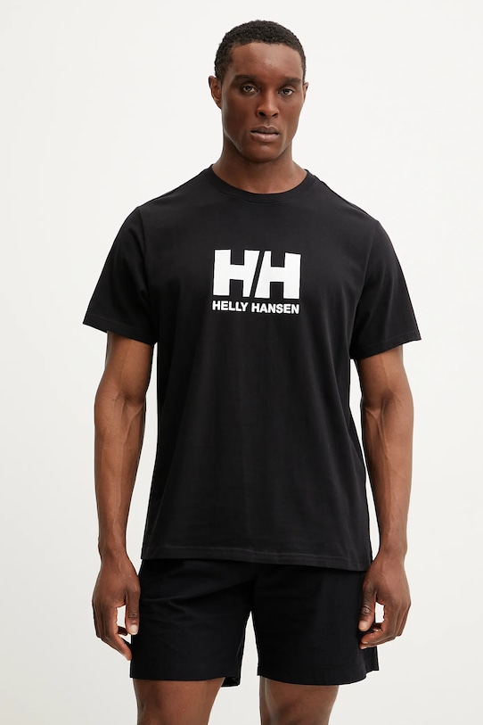 

Хлопковая футболка HH LOGO Helly Hansen, черный