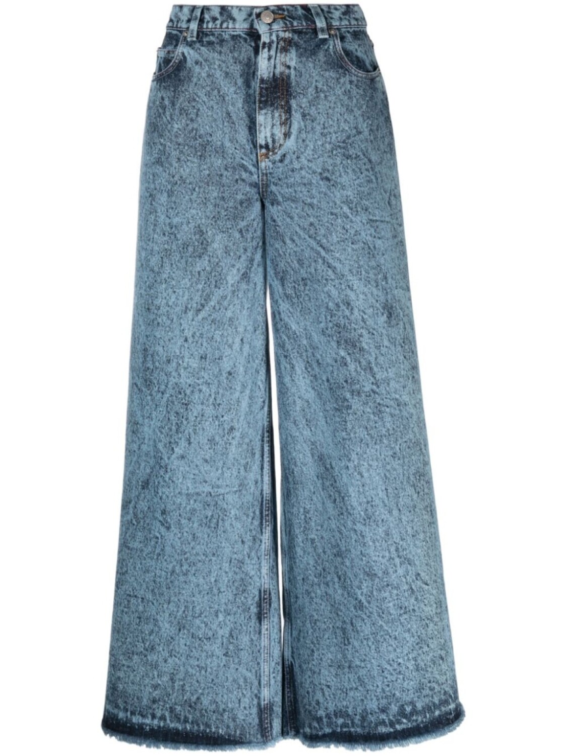 

Marni широкие джинсы из вареного денима, синий