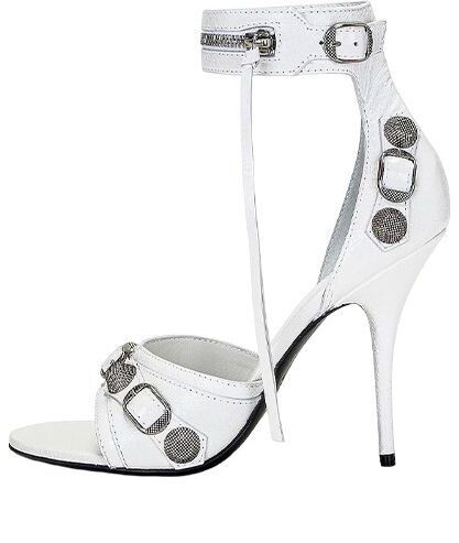 Кроссовки cagole 110mm sandals 'white arena lambskin' Balenciaga, белый