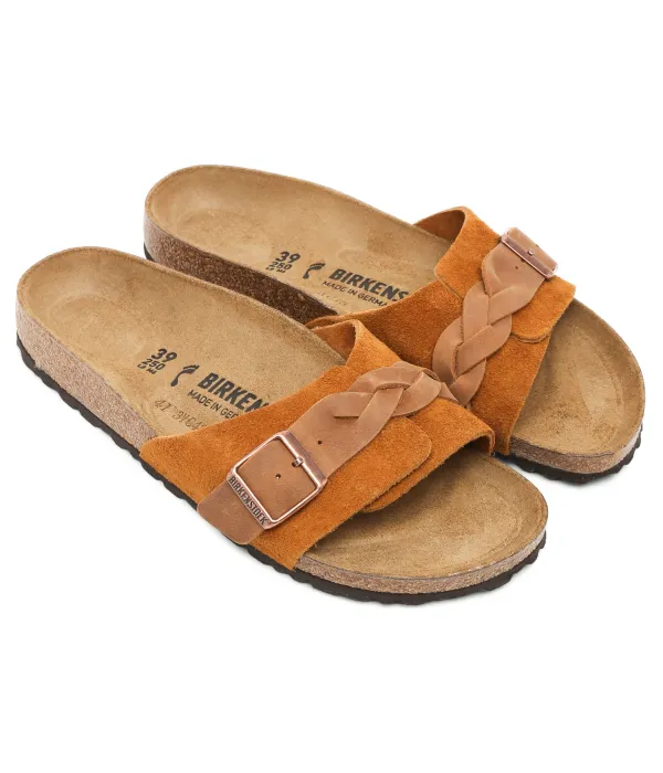 Плетеные тапочки Оита Narrow fit Birkenstock, коричневый — фото 3