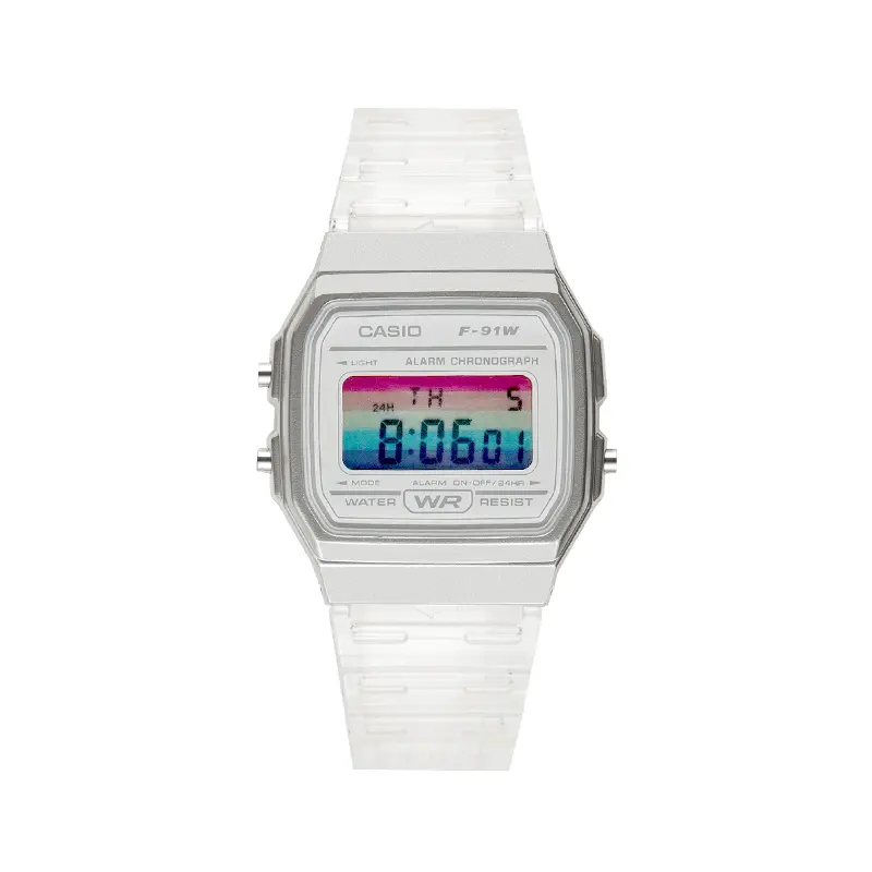 

CASIO Ретро серия кварцевые часы с белым циферблатом на ремешке унисекс