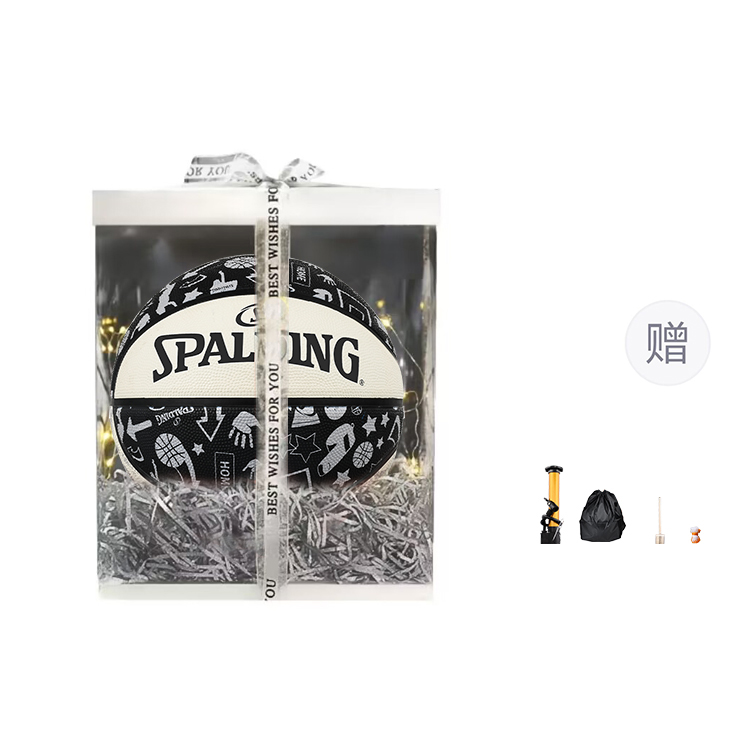 

SPALDING Граффити резиновый баскетбольный мяч black white размер 7 тренировочный unisex Китай