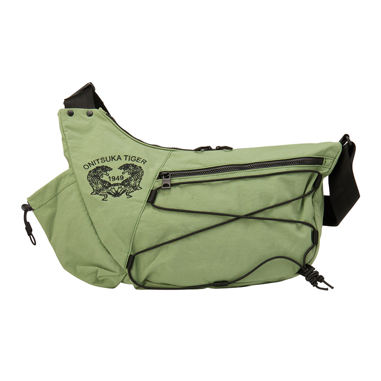 

Onitsuka Tiger Полиамидная наплечная сумка унисекс серо-зеленая, Gray Green