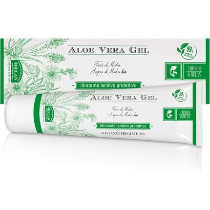 

Helan I Rimedi Гель Алоэ Вера для лица и тела 99% натурального происхождения Веганский увлажняющий успокаивающий защитно-охлаждающее действие для сухой потрескавшейся кожи и облегчения солнечных ожогов Сделано в Италии 100 мл