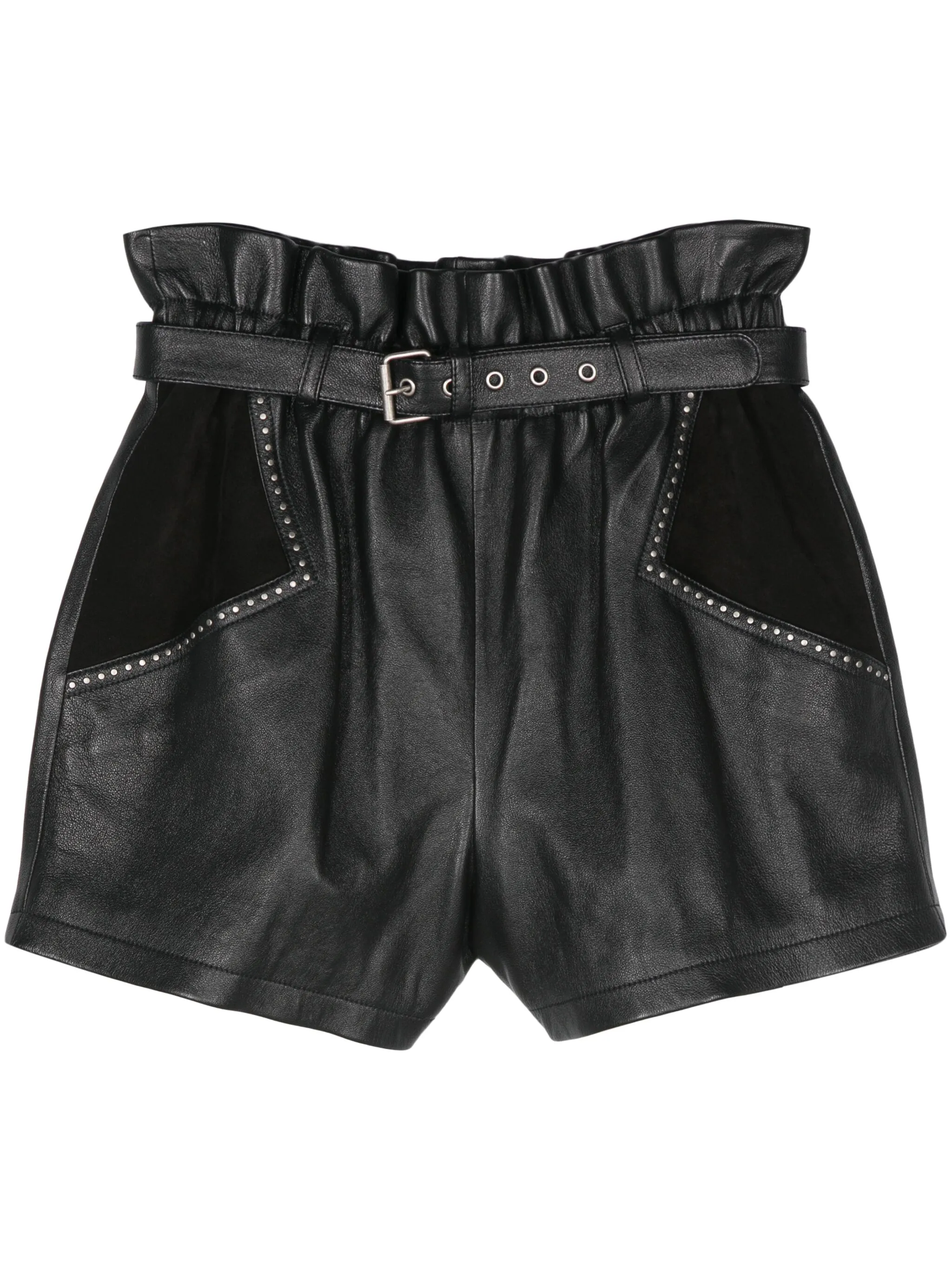 

Шорты с заклепками Saint Laurent, черный