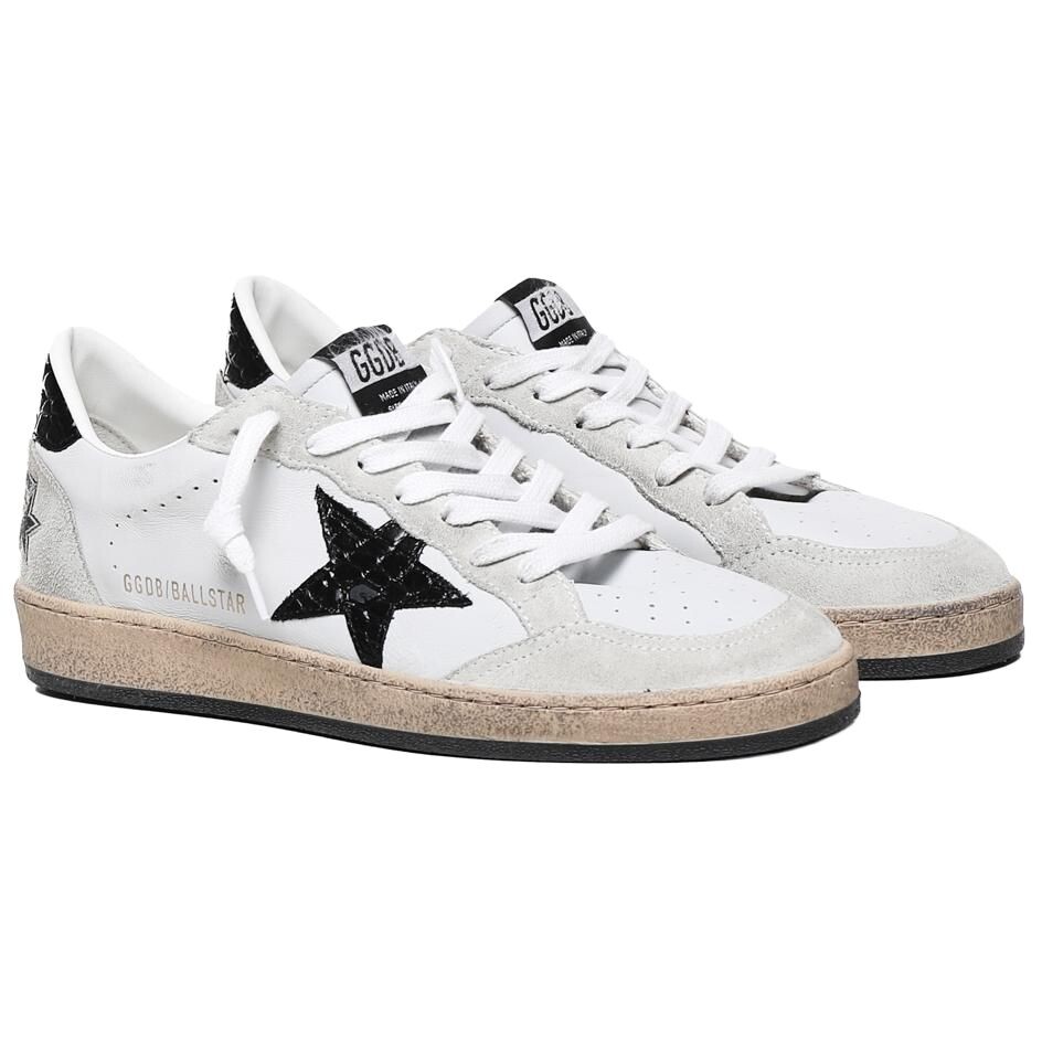 Кроссовки Golden Goose Ball Star Skateboarding Shoes Men Low-top Black, черный/белый — фото 3