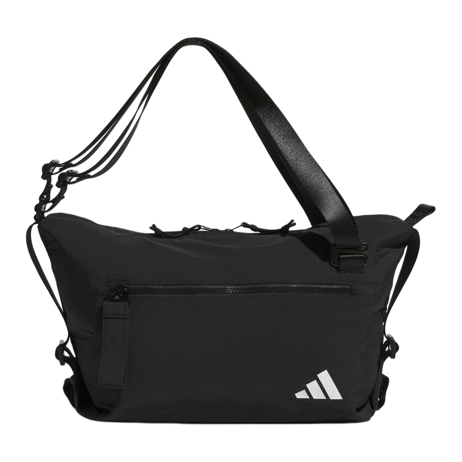 

Adidas Полиэстеровая наплечная сумка через плечо обычная унисекс черная, Black