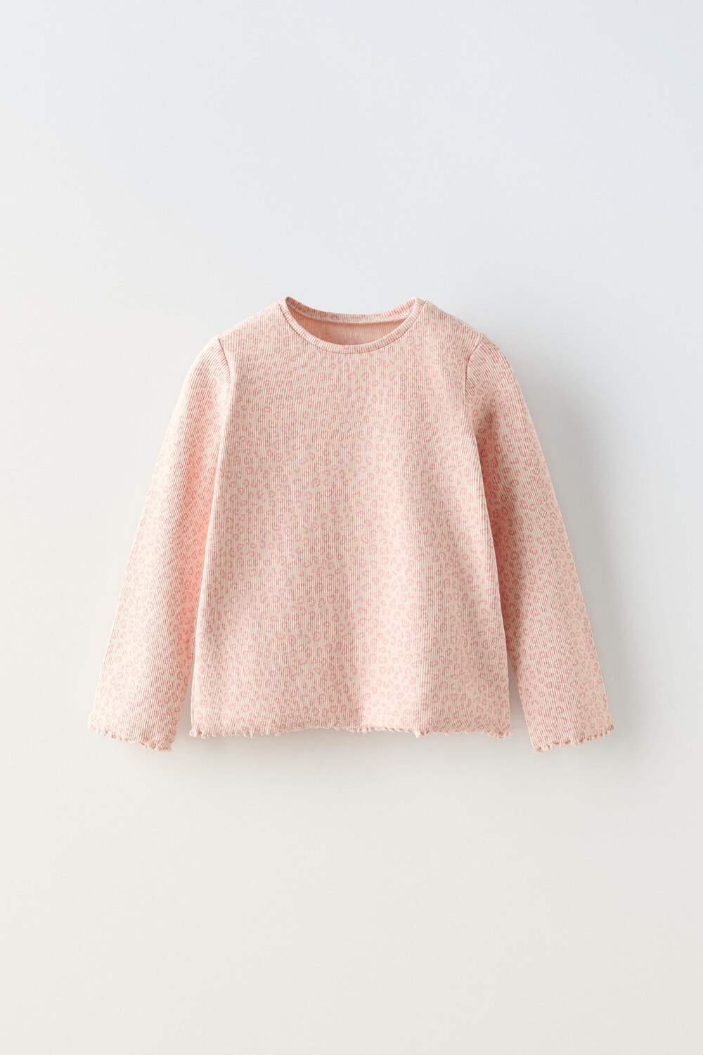 

Футболка с животным принтом ZARA, светло-розовый