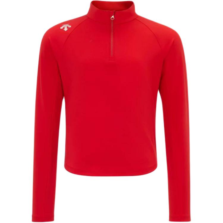 

Детская футболка с воротником-стойкой, тонкие Descente, rd-красный