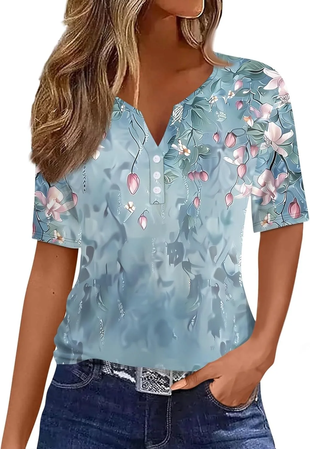 

Топ для женщин с V-образным вырезом и принтом FlekmanArt