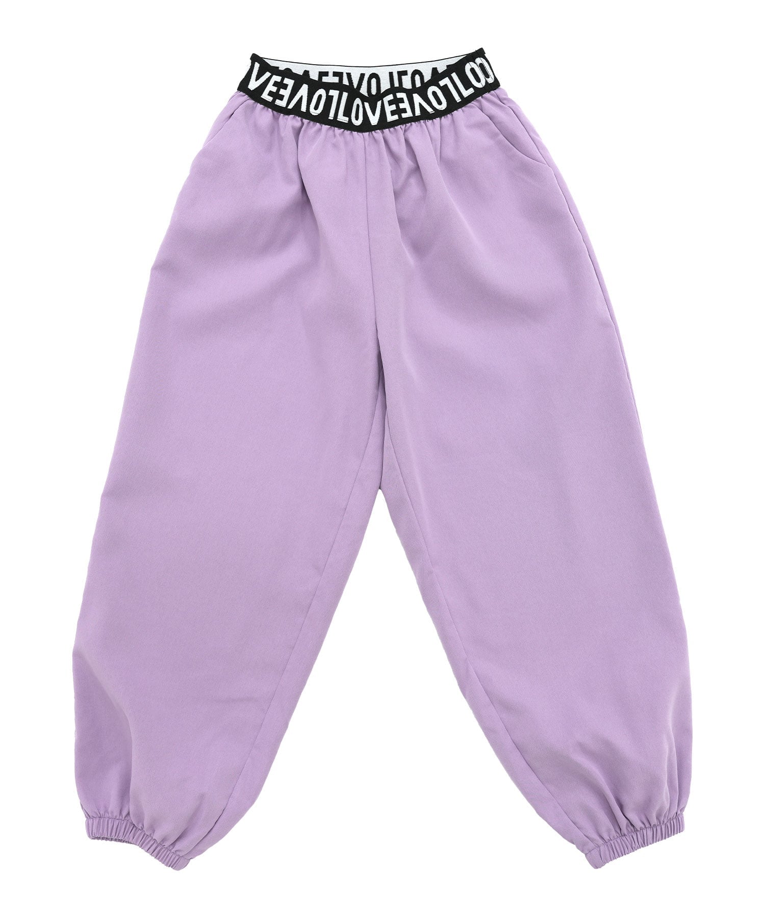 Брюки-карго Bee с лентой и карманами, детская одежда для девочек Bee, Lavender x LOVE logo — фото 4